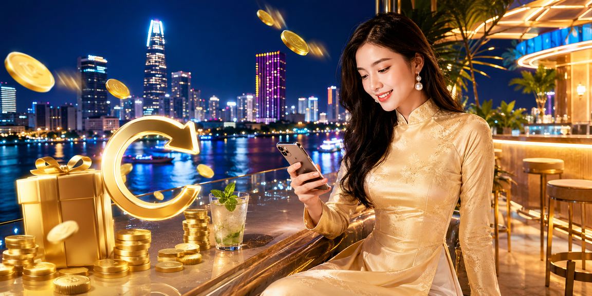 Người dùng TP.HCM mặc áo dài truyền thống tham gia xổ số trực tuyến và nhận thưởng qua điện thoại