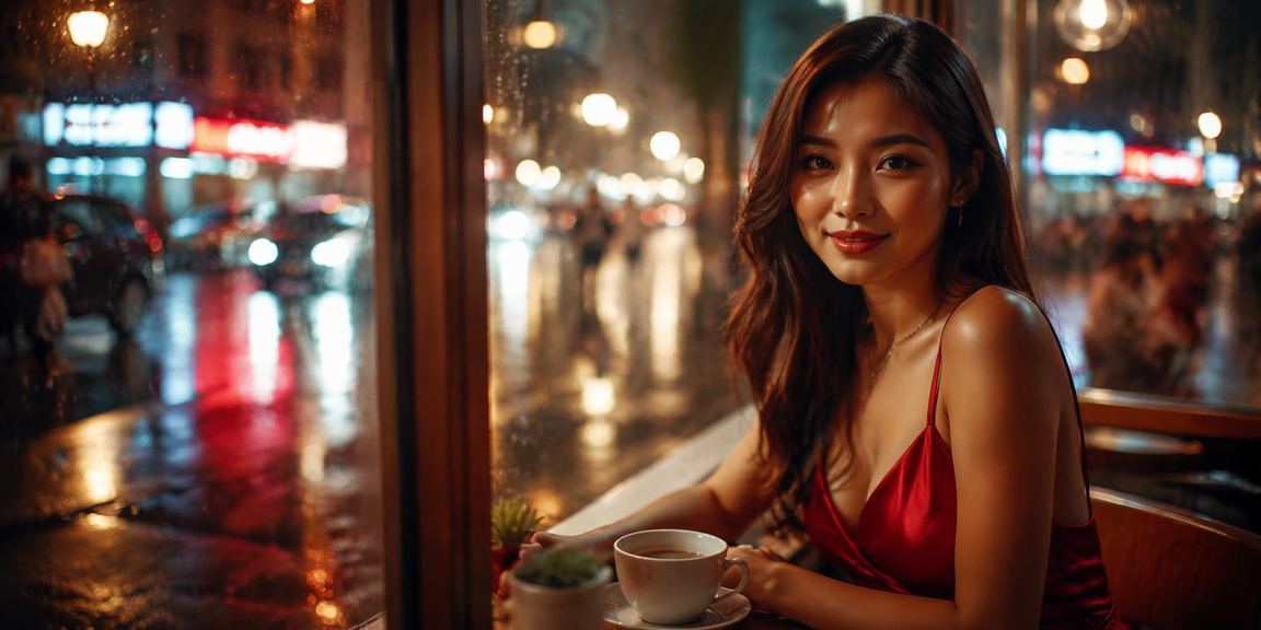 Người dùng tại Nha Trang thư giãn với cà phê và chơi slot game trực tuyến trên điện thoại