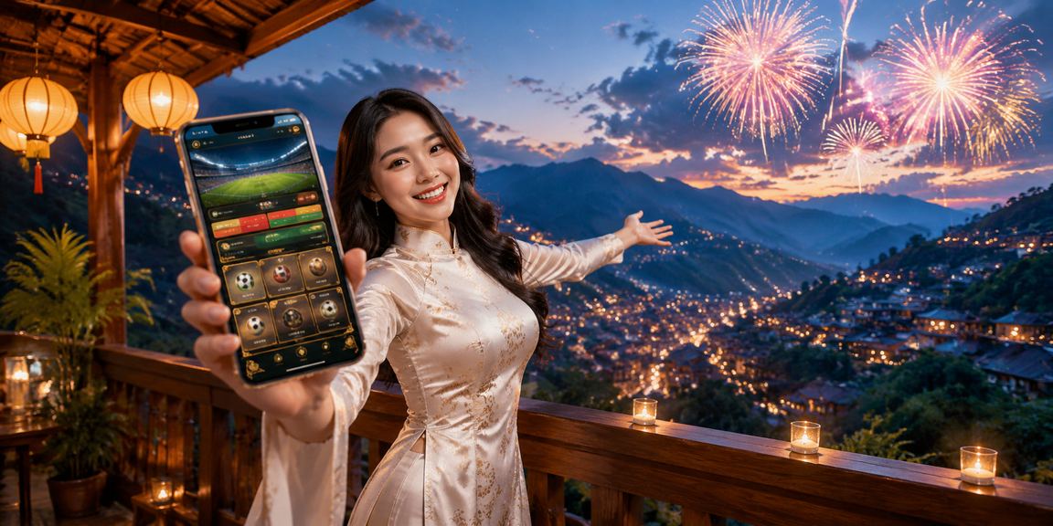 Người chơi thể thao cá cược vui vẻ và cân bằng tại vùng núi Sapa